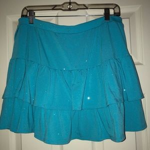 Justice Teal Sparkle Skort 18+